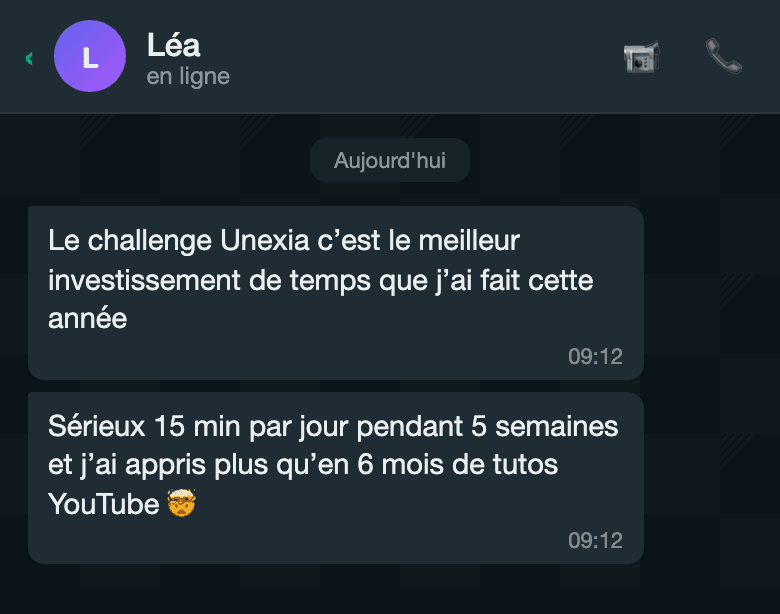 Avis d'un participant au challenge