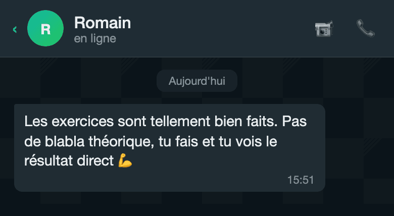 Avis d'un participant au challenge