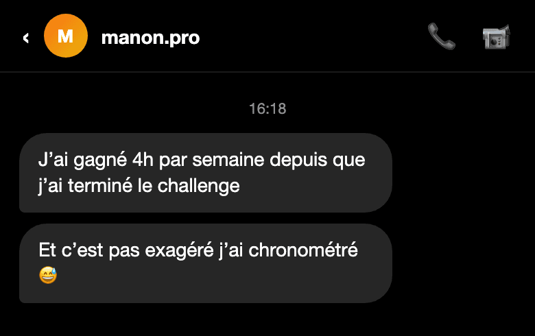 Avis d'un participant au challenge