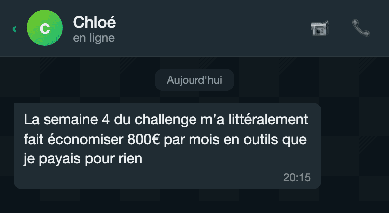 Avis d'un participant au challenge
