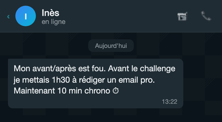 Avis d'un participant au challenge