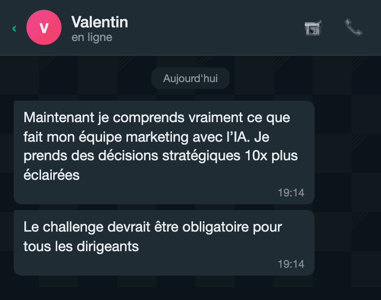 Avis d'un participant au challenge