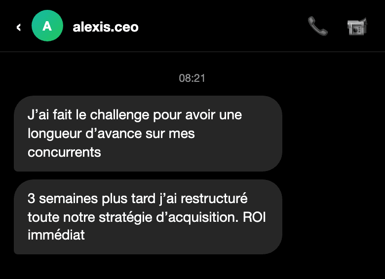 Avis d'un participant au challenge