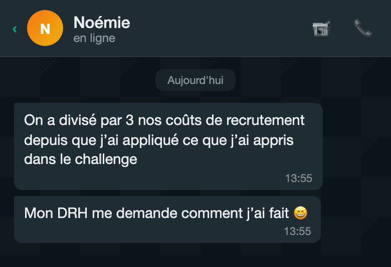Avis d'un participant au challenge