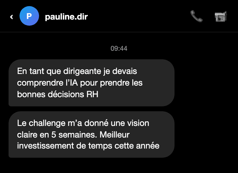 Avis d'un participant au challenge