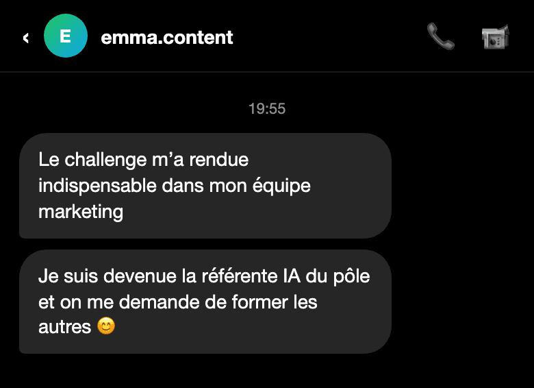 Avis d'un participant au challenge