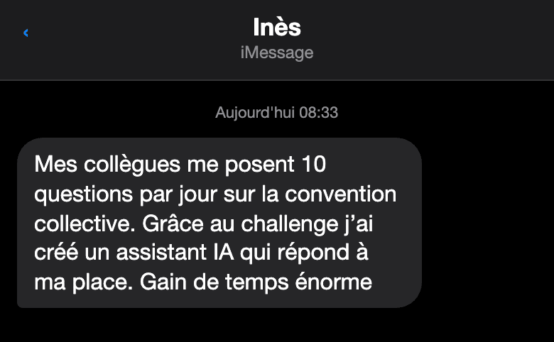 Avis d'un participant au challenge