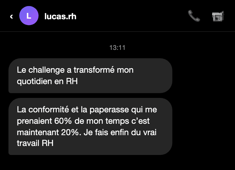 Avis d'un participant au challenge