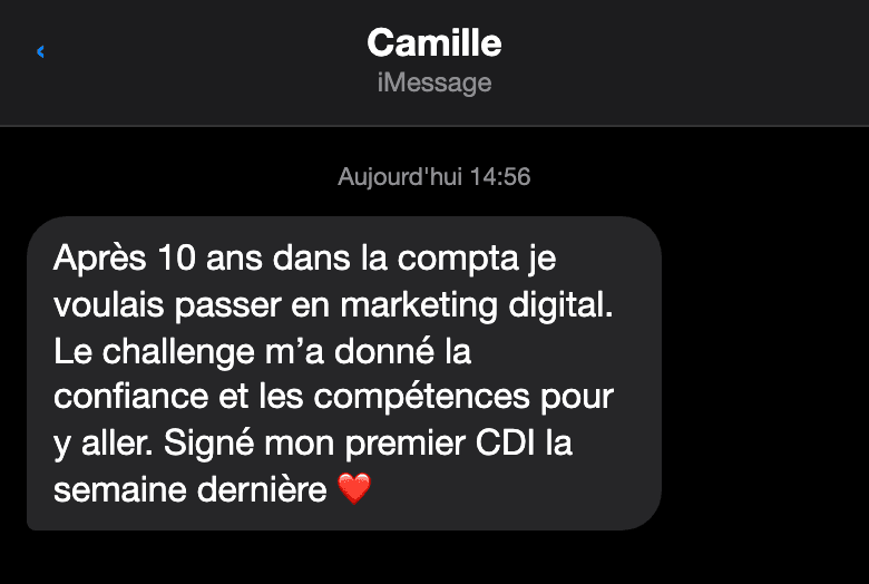 Avis d'un participant au challenge