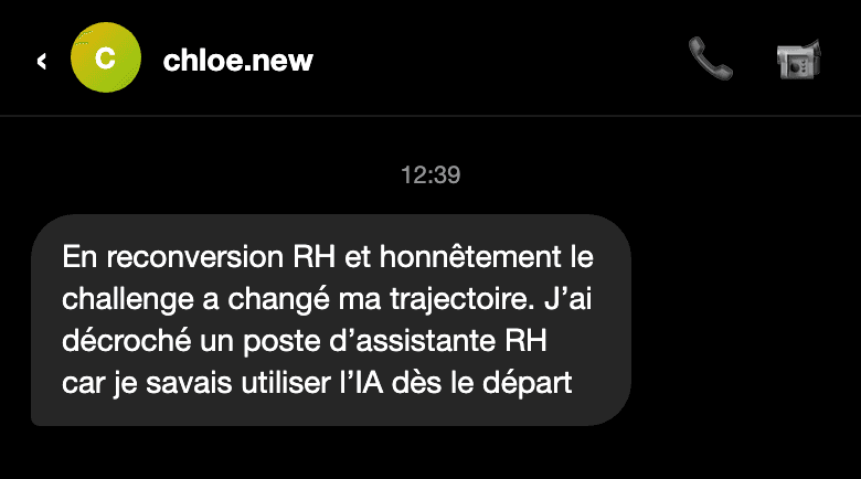 Avis d'un participant au challenge